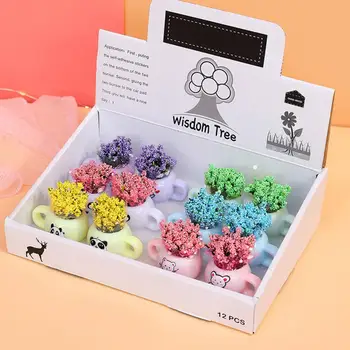 1 Conjunto De Fadeless Artificial Vaso De Plantas Não Rega De Plástico Crianças Brinquedo Simulação De Flores Do Casamento Decoração