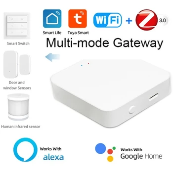 1 Peça De Tuya Zigbee Smart Gateway De Hub Multi-Modo De Gateway De Sensor De Vida Inteligente De Controle De Trabalho