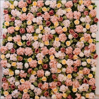 10pcs/lot flor Artificial de parede de casamento de fundo 40*60 cm de gramado/pilar flor estrada de levar para casa o mercado da decoração 11 cores