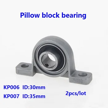 2pcs/monte KP006 30mm KP007 35mm da liga do zinco, rolamentos pillow block Montado em suporte de Rolo Esféricos