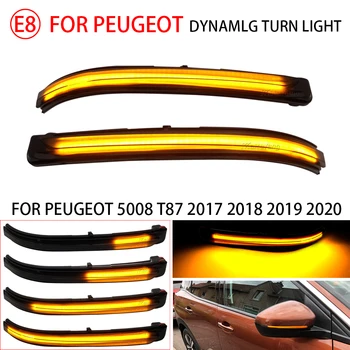 2pcs Para Peugeot 3008 5008 Dinâmica Sinal da volta De 2017 - 2020 Para Citroen C5 Aircross LED Espelho do Lado do Indicador de pisca-Pisca, Luz de seta