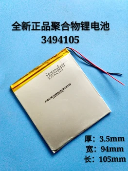 3,7 a bateria de lítio do polímero 3494105 De Onda V819 universal Tablet PC da bateria