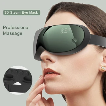 3D Vapor Olho Massagem Máscara EMS Pulso de Vibração Olhos Máscara de Olho Seco olheiras Alívio de Vapor Compressa Quente Olho Cuidados Instrumento