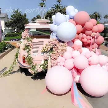 5-36inch Jumbo Rodada Pastel Balões de Grande Gigante Lindo chá de Bebê Festa de Aniversário de Casamento de Macaron Balão Arco Decoração