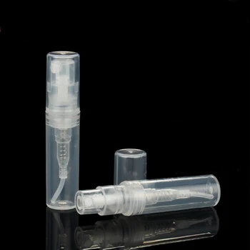 50Pcs 2 ml 3 ml 4 ml 5 ml de Mini Portátil Recarregável de Viagem de Plástico Transparente Frasco de Spray de Perfume Vaporizador garrafa garrafa garrafa Garrafa Ferramenta
