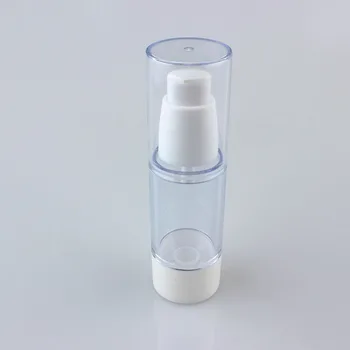 50PCS branco 30 ml pp airless frasco para cosméticos , redondo 30ml de cosméticos airless bomba de garrafas de plástico branco 30ml frasco airless