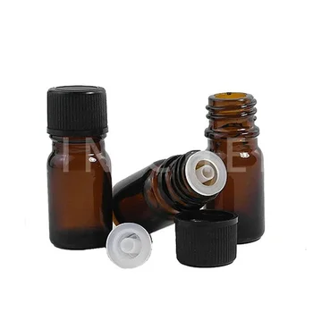 5pcs Copo Vazio Óleo Essencial Frasco de Perfume Aromaterapia embalagens de Cosméticos Âmbar Garrafas Reutilizáveis 5ml 10ml 15ml 20ml 30ml