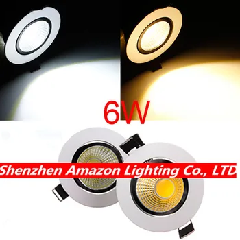 6W LED de SABUGO de Luz Recessed Teto, a Iluminação da Lâmpada Branco Quente/Branco Frio 85-265V COB do DIODO Emissor de luz