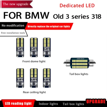 7 Pcs/set Carro Branco LED Interior Leitura W5W Lâmpadas Pacote de 42mm de 12V Para a BMW Antiga Série 3 318 Mapa Cúpula de Licença, Luz da Lâmpada