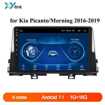 Android 11 de Carro Reprodutor Multimídia Para KIA PICANTO Manhã 2016-2019 de Rádio, Sistema de Navegação GPS Autoradio Estéreo de Áudio 2 Din