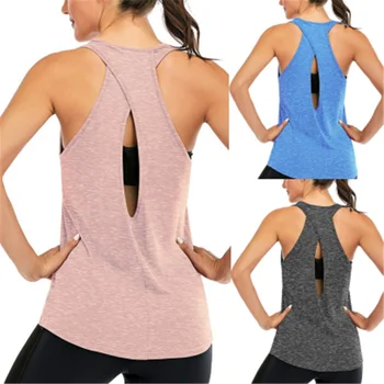 As mulheres do Yoga Tops 2022 Primavera-Verão Cruz Sportswear Colete de Fitness para Mulheres Roupas de Yoga T-Shirts Yoga Colete