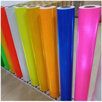 Auto-adesivo Refletivo Cristal-Parede de Tecido varas de PVC Aviso de Segurança de Fita de Impressão Filme Luz Pano de Caixa
