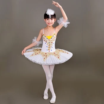 Ballet Dança Vestidos Garoto Profissional Swan Ballet Tutu Traje para Crianças Vestido de Bailarina de Ballet menina de Roupa saia tutu