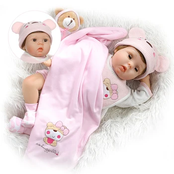 Bebe Reborn Bonecas De Pano Corpo De Silicone Garota De Mini Boneca Piscar De Olhos Realistas Boneca Do Bebê Recém-Nascido Criança Brinquedo Presentes De Aniversário