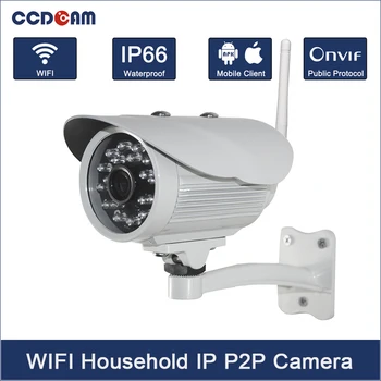 CCDCAM wi-FI Bala Câmera IP Impermeável 18LED IR de Visão Noturna ao ar livre Câmera de Segurança ONVIF P2P CCTV Cam com IR-Corte