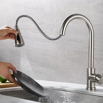 Cozinha torneira de aço inoxidável 360 ° rotativo torneira de pressurização à prova de salpicos de bolha de ar do dispositivo de torneira da cozinha