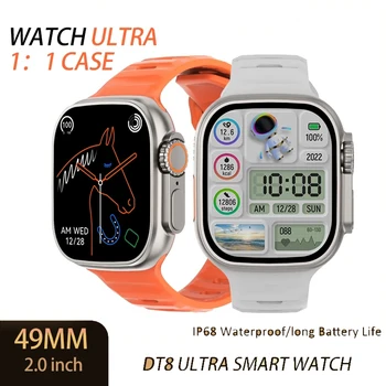 DT8 Smart Watch 49mm de Chamada Bluetooth Assistente de Voz da frequência Cardíaca ECG SOS Esportes Faixa de IWO Assistir Ultra Smart Watch VS Ultra DT8