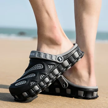 Homens Sandálias de Verão de 2020 Buraco Sapatos de Borracha 0 Homens Jardim Sapatos Exterior Praia Televisão Sandles para os Homens, Sapatos em Tamanho Grande
