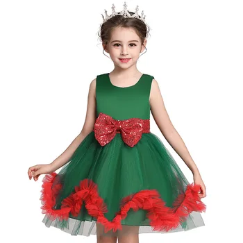 Ins express novas crianças do vestido de Natal Lace Vestido de Princesa de meia-idade de crianças vestido de abastecimento transfronteiras Vestido da Menina