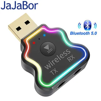 JaJaBor Aux Adaptador Bluetooth Dongle Car Kit mãos-livres USB Transmissor Receptor Adaptador do Carro Para a TV ao PC Portátil Fone de ouvido