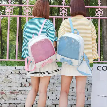 Limpar as Mulheres Mochila Itabags Sacos Japonês Saco mochila Escolar para os Adolescentes Ita Saco Bookbag Bolsa Bonito Itabag Mochila