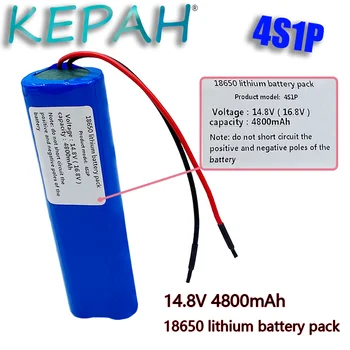 Lítio 14.8 V 4800mAh Bateria 14.8 V-16.8 V 4S1P 18650 bateria 4800mAh com PCB18650 com fios de chumbo