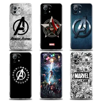 Marvel Capitão América Heros Caso de Telefone Xiaomi Poco X3 X3 M3 F3 9T 11 11X 11T 10T 12 Note10 Redmi 9A 9 10 9T 9 C 5G de Caso