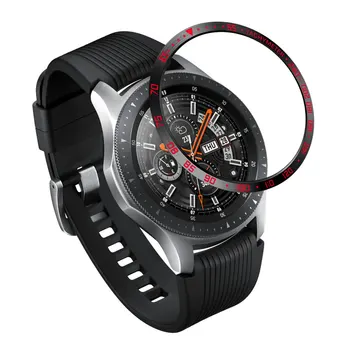 moda Para Samsung Galaxy Watch 42MM/46MM/Engrenagem S3 Fronteira Aro Adesivo Tampa Smart Watch Acessórios de Metal Anti-risco
