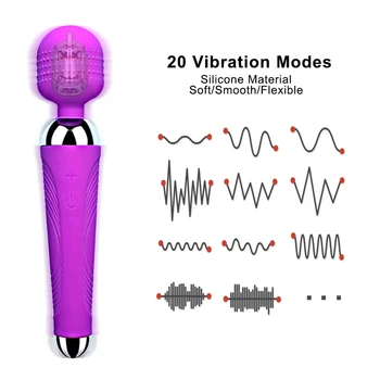 Poderoso Clitóris Vibrador Vibrador Erótico Brinquedos Sexuais para as Mulheres Vibração Varinha Mágica G-Spot Massagem Masturbador Feminino