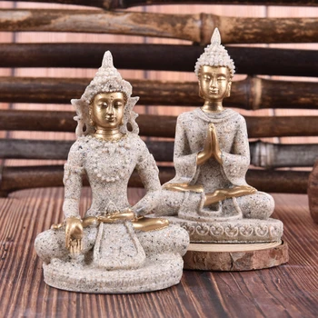 Presentes Criativos Sudeste Da Ásia Estátuas De Buda Arenito Tailândia Buda Escultura Fengshui Estatueta De Decoração De Casa
