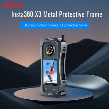 Protetora de Metal Frame Para Insta360 X3 liga de alumínio de metal extensão aro a toda a volta pack quadro de proteção de acessórios