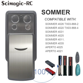 SOMMER 4031 Transmissor Portátil 868MHz 4020 TX03-868-4 4026 TX03-868-2 Garagem com Controle Remoto de Reposição Gate Key Fob
