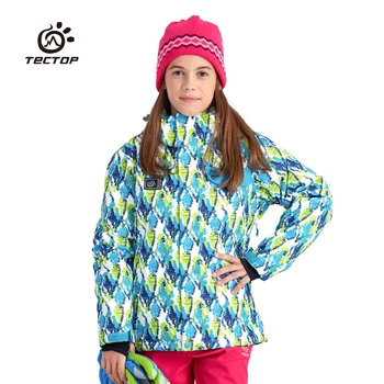 Tectop outono inverno menino menina crianças Revestimentos exteriores térmico, impermeável, à prova de vento manter aquecido Respirável terno de Esqui, caminhadas camping