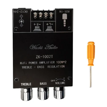 ZK-1002T Amplificador Conselho TPA3116D2 Bluetooth 5.0 Subwoofer 100Wx2 de Potência de Áudio Amplificador Estéreo Conselho Módulo AMPLIFICADOR de Baixo