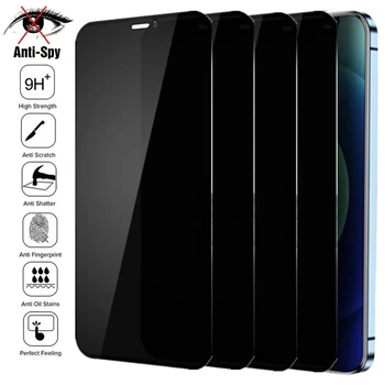 1-4PCS de Cobertura Total Privacidade de Vidro Temperado Para iPhone 11 12 13 PRO MAX Anti-Spy Protetores de Tela Para o iPhone XS Max XR 7 8 Plus SE