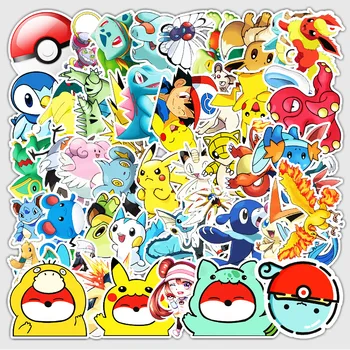 10/50/100pcs desenho animado Pokémon Pikachu Adesivos de Geladeira Estacionário Scrapbook Viny Decalque Graffiti Adesivo para as Crianças Brinquedos Presentes