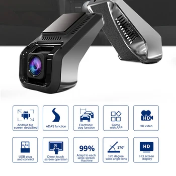 1080P Full HD DVR do Carro Traço Cam, Gravador de Vídeo do Veículo Registrador Automático Traço do Carro da Câmera Detector de Movimento ADAS de Visão Noturna G-sensor