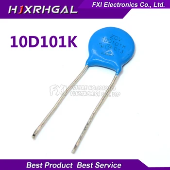 10PCS 101K Piezoresistor 10D101K 100V Varistor Resistor