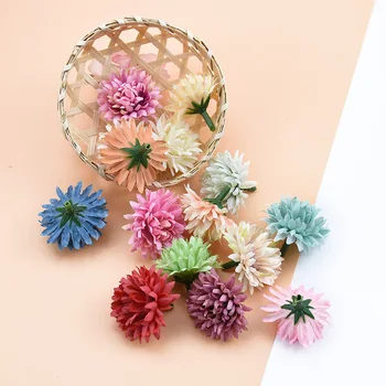 10pcs dos Cravos Artificiais de seda cabeças de flores para Parede Floral Casamento, buquê de Noiva pulso flor acessórios de Decoração