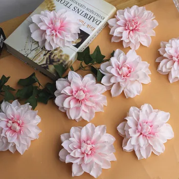 12cm Peônia Flor na Cabeça Dália Falso Flores Diy Flor do Casamento Parede de Fundo Artificial Flores Decorativas