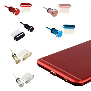 1Set Pó Plug de 3,5 mm para Fone de ouvido USB Tipo-C, Anti-Pó tomada Para Acessórios do Telefone Móvel