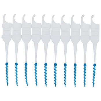 200Pcs/Caixa de Silicone Macio, o Fio dental Escova Interdental Descartáveis Dentes Vara Palitos de dente Fio dental palito de Dente Oral Care Escova de Limpeza