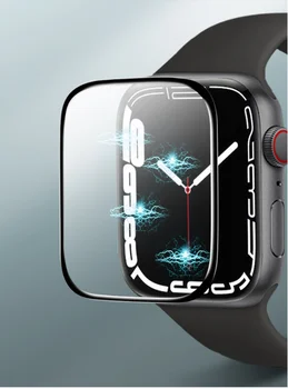 2PCS Protetor de Tela Para a Apple, Assistir série 7 41 45mm iwatch Macio Copo Cheio de filme para a apple relógios Acessórios