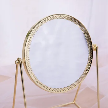 360 Graus De Rotação Espelho De Maquilhagem Suporte Giratório De Um Espelho De Maquilhagem Portátil De Um Lado A Mulher A Vaidade Espelho De Vestir