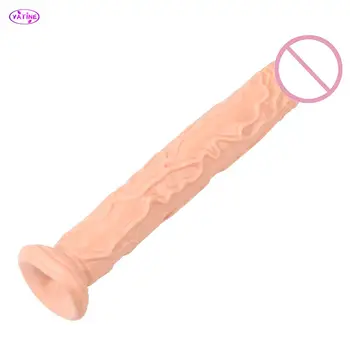 36cm Longo Dildos para as Mulheres Vaginal, Anal Plug Homens de Bunda Dilatador Artificial do Pênis, Masturbador Feminino Brinquedos Sexuais para Adultos Produtos Eróticos