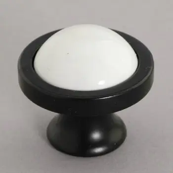 38mm botão da gaveta alça de puxar branco de cerâmica, armário de cozinha lida com botões preto cômoda, armário, móveis de botões e puxa alças