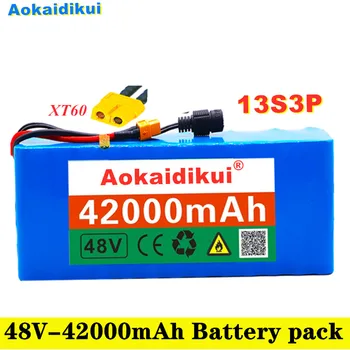 48V batterie 13s3p 42Ah batterie pack 1000W de potência de alta batterie Ebike elektrische fahrrad BMS mit XT60 stecker