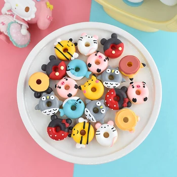 5PCS casa de bonecas mini comida decoração bonito dos desenhos animados de rosca, modelo de decoração de фурнитура для игрушек miniatura de alimentos
