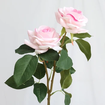 5pcs/monte Artificial de Rosas de Seda Flor de Casa de Festa Decoração de Casamento Pequeno Buquê Falso de Flores Rosas DIY Coroa de Flores