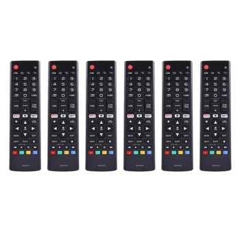 6X Nova Smart Tv de Controle Remoto Para Lg Akb75095307 Lcd LED Hdtv Plano Lj & Uj Serie